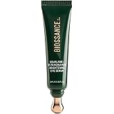 Biossance Squalane + 5% Niacinamide Eye Serum – Brightening & Depuffing Treatment for Dark Circles – Vitamin C & Caffeine Formula – Stainless Steel Rollerball for Soothing Massage – For All Skin Types