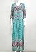 R.Vivimos Women Summer Button Up Floral Print Split Beach Maxi Dresses 4XL Light Green