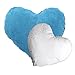 U-miss Mermaid Pillow with Pillow Insert, Two-Color Decorative Heart Shape Reversible Sequin Pillow 13''×15'' (Heart-Shaped, Pink-Blue)