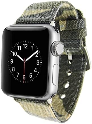 Apple Watch Camo Nylon Replacement Band, Wristband For 38mm Nike+, Series 3, Series 2, Series 1, Sport, Edition, Hermes (38mm, Yellow Camouflage)