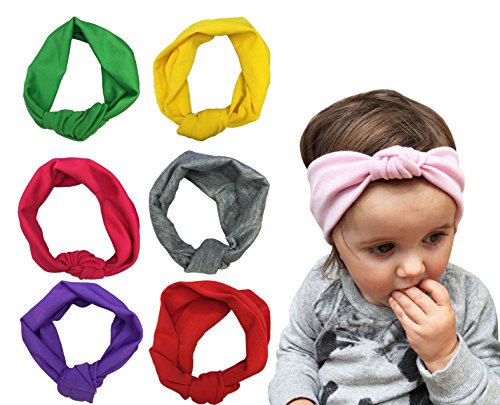 7 Pack Baby Girls Headbands Soft Turban Toddler Knotted Headwear