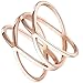 BOHG Jewelry Womens 14MM Rose Gold Plated Double 