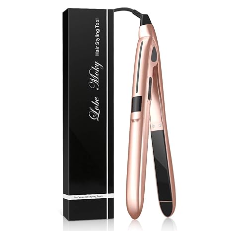 Glätteisen für Haare, professioneller 2-in-1-Haarglätter aus Keramik - glättet und lockt mit einstellbarer Temperatur von 140