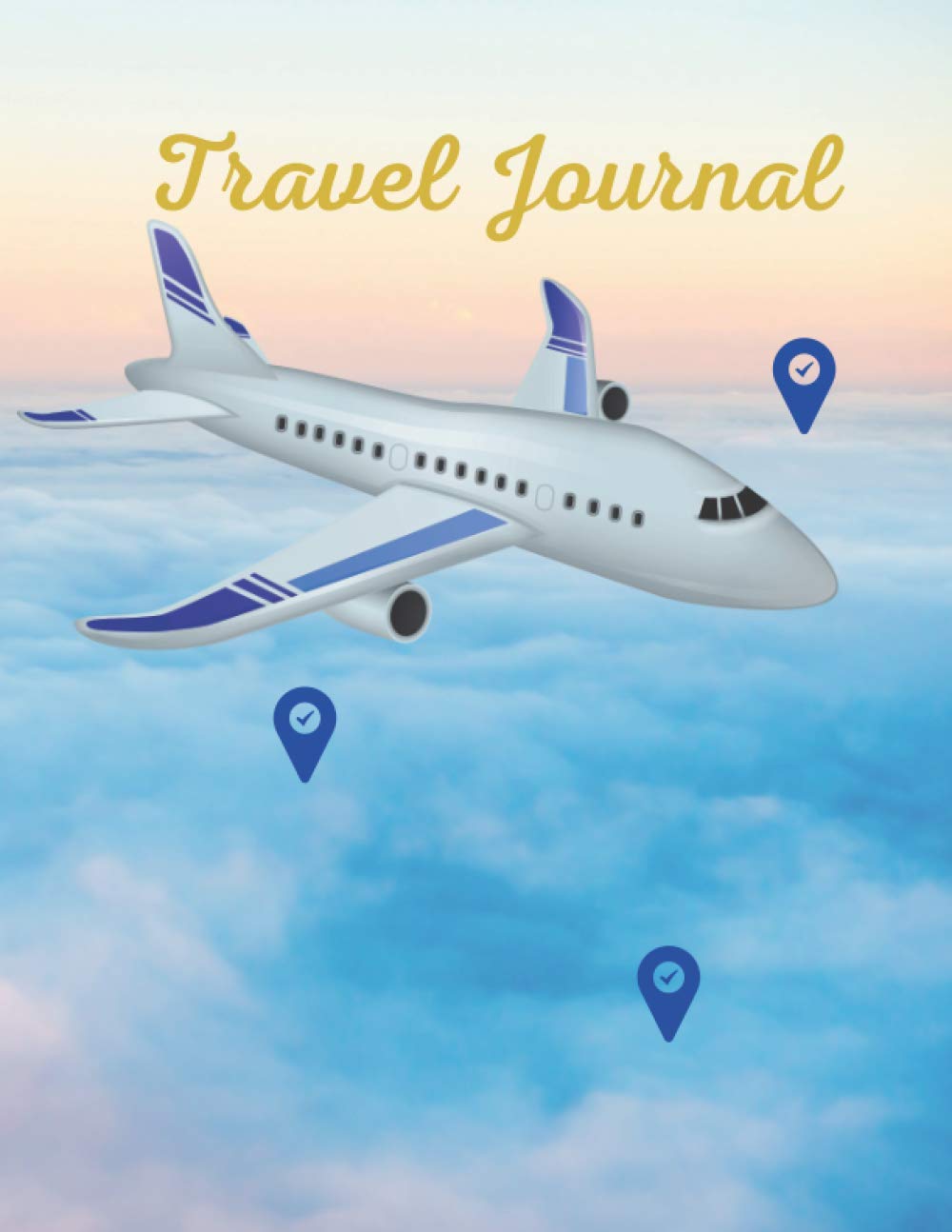 Travel Journal: Journal, Dairy Notebook for travelling around the world 8.5 x 11 inch 150 Cream Pages
