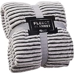 GO Fleece Blanket Black and White Throw Blanket