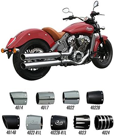 Rush Racing 45205-175-PKG Exhaust War Horse Slip-On Chrome for 2015-2016 Indian Scout