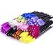 Disposable Mascara Wands 500PCS, Disposable Mascara Applicators Multicolored 10 colors, ECBASKET Mascara Brushes, Eyelash Eyebrow Brushes, Cosmetic Brush Makeup Tools Kit