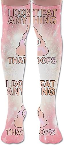Vegan - I Don't Eat Anything That Poops Casual Unisex Sock Over Knee High Socks Long Athletic Sport Tube Socks