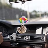 Sloth with Colorful Balloon Car Hanging Ornament,Animal Rear View Mirror Pendant Car Interior Decor,Animal Charm Automotive Interior Pendant, Home Window Hanging Decoration Accessories