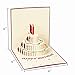 O'Hill 4 Pcs 3D Pop Up Birthday Cards Laser Cut Happy Birthday Greeting Cards with Bookmark