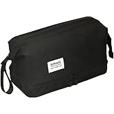 SINLAND Travel Toiletry Bag Water-resistant with Hanging Hook for Mens Large Packing with Waterproof Wet/Dry Compartment Travel Shower Bags Travel Toiletry Organizer Dopp Kit Shaving Bag