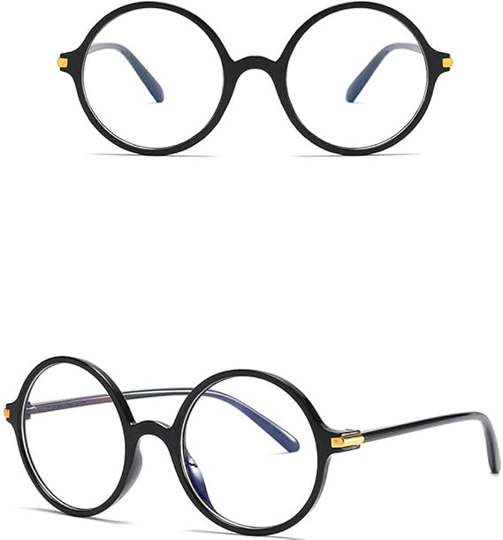 Fxbar,Fashion Blue Light Blocking Glasses Round Cute Fake Eyeglasses Tablet Reading/Phones