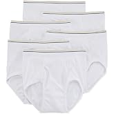 Stafford 6 Pack 100% Cotton Full-Cut Briefs Size