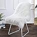 Softlife Fluffy Faux Sheepskin Fur Rug 2' x 3' Shaggy Area Rugs for Girls Room Bedroom Living Room Chair Sofa Decor Carpet, White