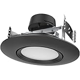Satco 10.5W CCT Selectable LED Direct Wire Gimbaled Downlight Retrofit in Utilitarian Style-3.9 Inches Tall and 7.4 Inches Wi