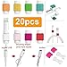 VizGiz 20 Pack Big Size USB Cable Earphones Protector Colorful Charger Saver Sleeve Protective Cover Case for Apple Charger Phone 4 5 6 Plus 4S 6S 5S Cases Tablet Pad Air Mini Earbuds