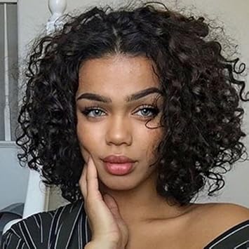 curly short lace front wigs