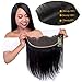 QTHAIR 10A Free Part 13x4 Ear to Ear Lace Frontal Closure Straight Hair 12 inch Indian Straight Hair Full Lace Closure Ear to Ear Natural Black Color no Bleached Knots