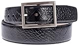 PGA TOUR Men's Assorted Leather Textured Belt with Silver Tone Buckle