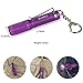 GLAREE E03 Keychain Flashlight, CREE LED 150 Lumens Mini Torch AAA Battery EDC Pocket Penlight Portable Emergency Light, Purple