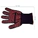 BBQ Grill Gloves, Oven Heat Resistant Gloves Grilling Mitts Set Cooking Gloves with Meat Shredder Claws and Silicone Basting Brush, BBQ Accessories for Baking Barbecue Smoker Kitchen and Outdoor Cook