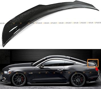Amazon Com Cuztom Tuning H Style Carbon Fiber Rear Trunk Spoiler Wing Compatible With For 2015 2019 Ford Mustang S550 Gt Automotive