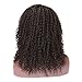 HANNE L Part Lace Front Wig Afro Kinky Curly Wigs Side Part Lace Wig for African American Women (Dark Brown)
