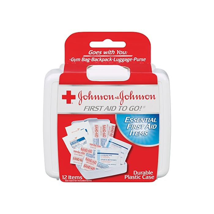 Johnson & Johnson First Aid To Go Kit (Pack of 12 Items)