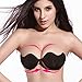 Nsstar Strapless Fabric Push up Invisible Self Adhesive Bra (S(A CUP), Black)