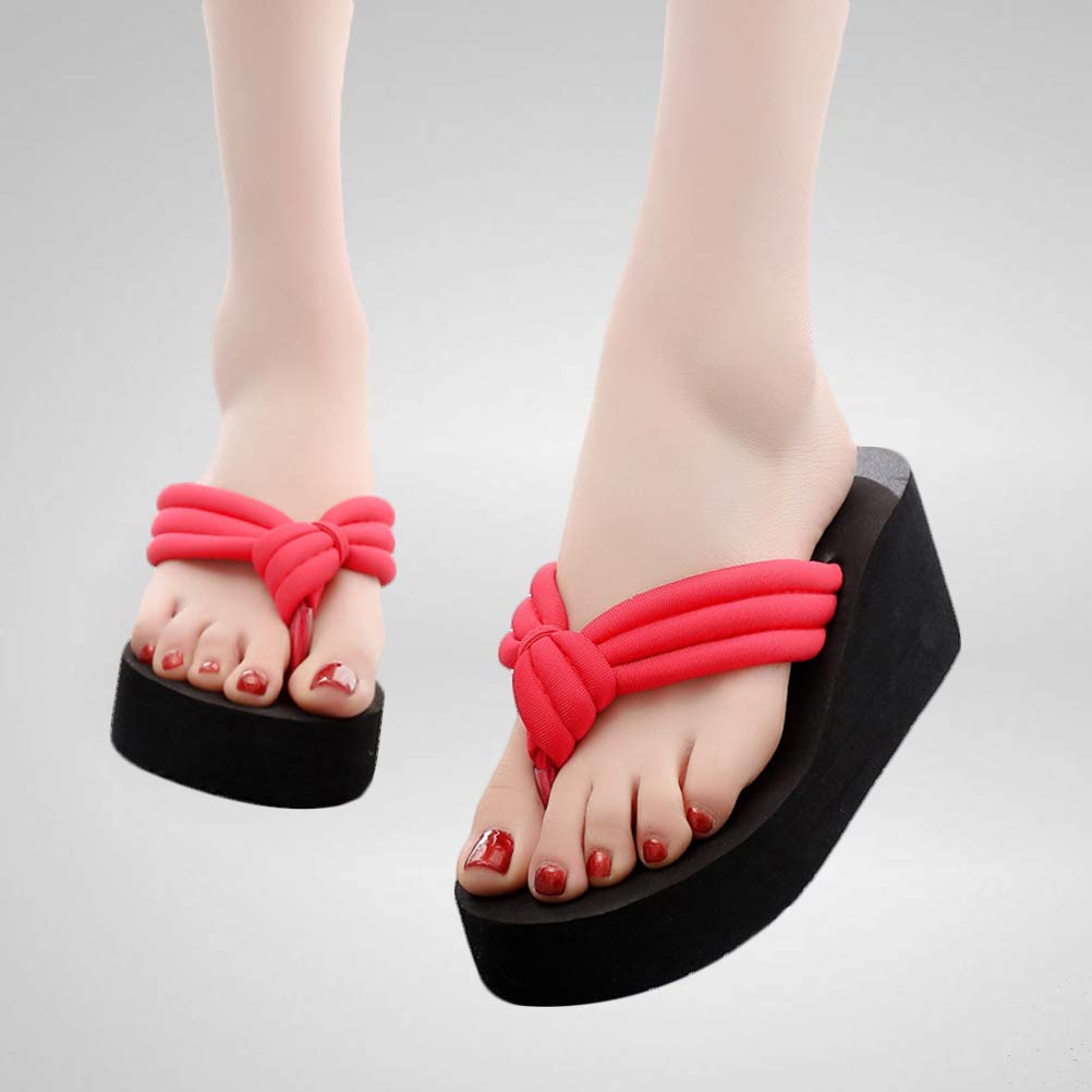 platform heel slippers