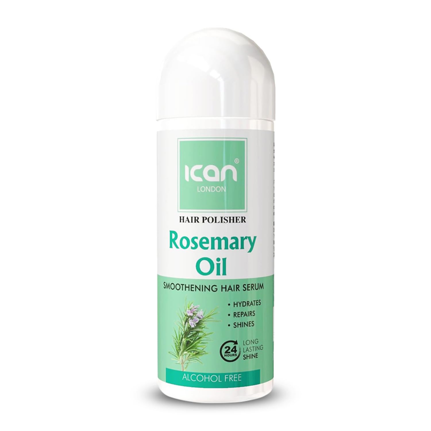 ican London Hair Polisher Rosemary Oil Smoothening Hair Serum Alcohol Free 207ml
