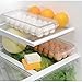 mDesign Refrigerator Storage Organizer Bin, Covered Egg Holder, Water Bottle Holder for Kitchen - Set of 3, Clear