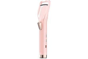 ACAVADO Heated Eyelash Curler Premium PRO - Fast Heat up in 8s - 24 Hours Long Lasting - Rechargeable Electric Eyelash Curler with Type-C, Innovative L Silicone, 2 Heat Modes, Anti-Burn Eyelid, Pink-DB