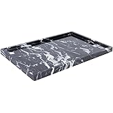 100% Natural Marble Serving Tray Luxury Marble Storage Tray for Home Decor Stone Tray for Bathroom/Kitchen/Vanity/Dresser,Plate Holder for Tissues, Candles, Towel