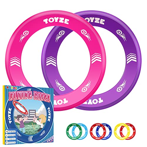 Flying Rings Disc Throwing Game Ultra Light Floatable 2 Pack Flying