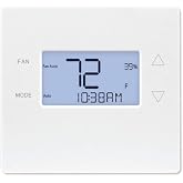 2GIG STZ1-345 Z-Wave 700 Thermostat for Security Panels GC2, GC3, GC2e | Z-Wave 700 Series | 345 MHz Compatibility | Programmable Thermostat | Heat &amp; Cool Control | LCD Display | Fan Control