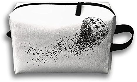 Disappearing Dice Travel Bag Cosmetic Bags Brush Pouch Portable Makeup Bag Zipper Wallet Hangbag Pen Organizer Carry Case Wristlet Holder