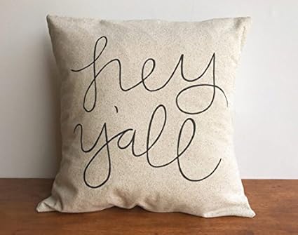 Amazon Com Pillow Cover Hey Y All 18 X 18 Inch Pillow Case