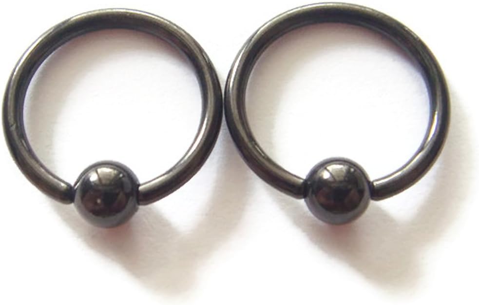 12g 12 Gauge~diameter 5/8" 16mm 6mm Ball Captive Bead Ring CBR BCR Body Piercing Earrings