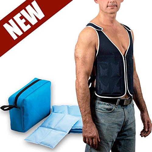PolarGel Phase Change Cooling Vest - Our Cool Vest Offers Max Ventilation &amp; Comfort (Navy)