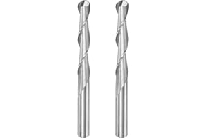 HARFINGTON 2pcs Ball Nose End Mill 4mm Diameter 25mm Cutting Length 4mm Shank High Speed Steel 2 Flutes Spiral Upcut CNC Rout