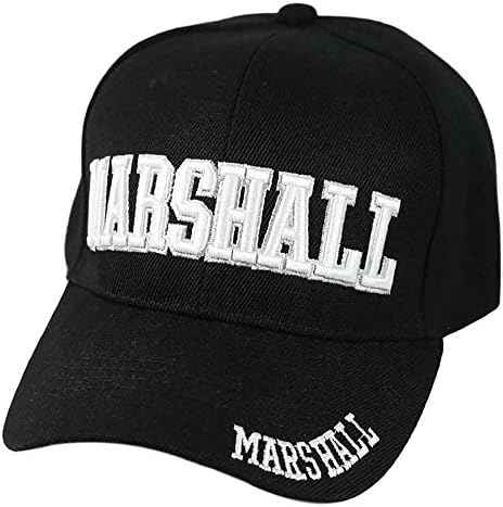 Marshall Law Enforcement, 3D Embroidered Adjustable Baseball Cap (Black)