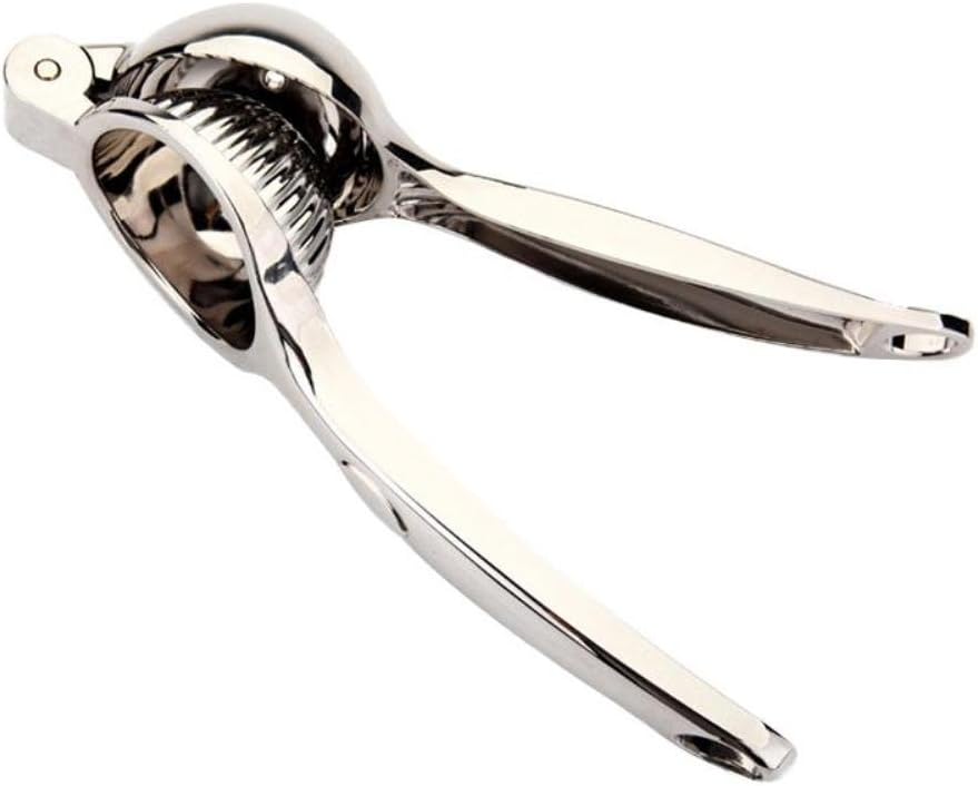 Staroyal Lemon Squeezer Press Stainless Steel Juicer Manual Silver (7.5" long, 2" large basket, 1 Box x Stainless Steel Lemon Squeezer Juicer)