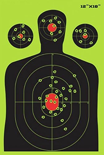 Shooting Targets 20 Pack Largest Silhouette Splatter Effect Gun Target Stickers 12 x 18 Inch