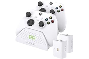 Venom Twin Charging Dock with 2 x Rechargeable Battery Packs - White