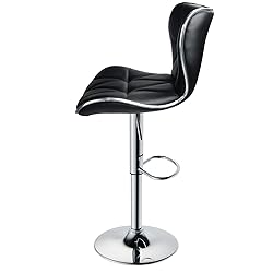 Leopard Shell Back Adjustable Swivel Bar Stools, PU