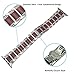 LDFAS Compatible for Apple Watch Band 44mm 42mm, Natural Wood Red Sandalwood Stainless Steel Metal Link Bracelet Strap Compatible for Apple Watch SE Series 6/5/4/3, Silver/Gold