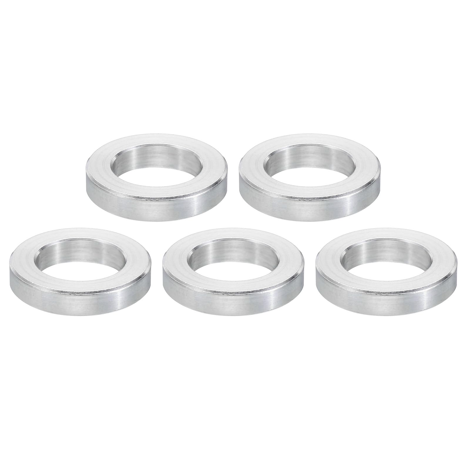PATIKIL M12 Aluminum Spacers, 5 Pcs Metal Spacer Aluminum 12.5mm ID x 20mm OD x 4mm L Aluminum Spacer Screw Standoff Round for 1/2inch or M12 Screw Bolts