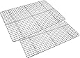 Checkered Chef Cooling Racks for Baking 17 x 11.75inch - Baking Rack Twin Set. Stainless Steel Oven and Dishwasher Safe Wire Cooling Rack. Fits Half Sheet Cookie Pan- set of 2