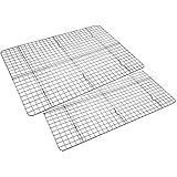Checkered Chef Cooling Racks for Baking 17 x 11.75inch - Baking Rack Twin Set. Stainless Steel Oven and Dishwasher Safe Wire 